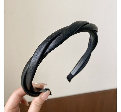 Helical Faux Leather Headband