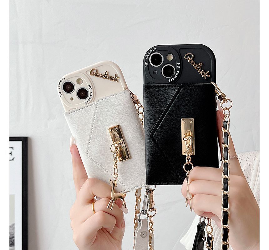 Coin Purse Crossbody Strap Phone Case - iPhone 14 Pro Max / 14 Pro / 14 Max / 14 / 13 Pro Max / 13 Pro / 13 / 13 mini / 12 Pro Max / 12 Pro / 12 / 12 mini / 11 Pro Max / 11 Pro / 11 / SE / XS Max / XS / XR / X / 8 / 8 Plus / 7 / 7 Plus