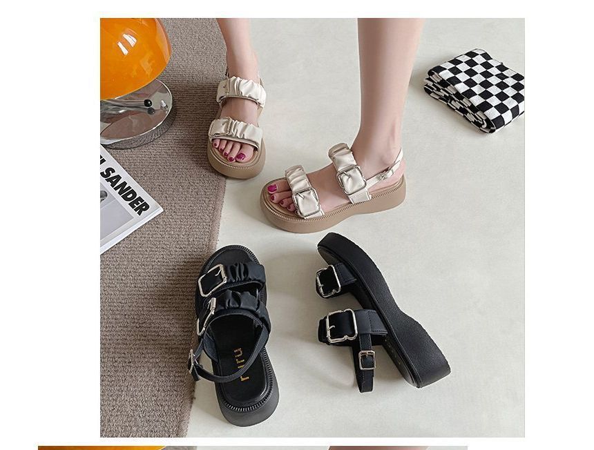 Buckled Platform Sandals