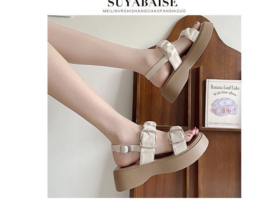 Buckled Platform Sandals