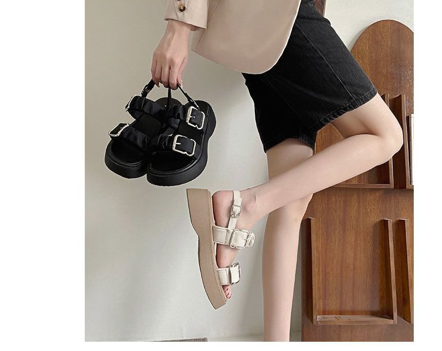 Buckled Platform Sandals