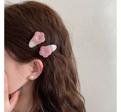 Floral Acrylic Hair Clip