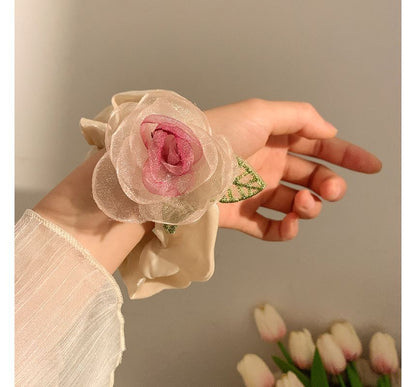 Rose Organza Scrunchie / Hair Clip / Hair Clamp