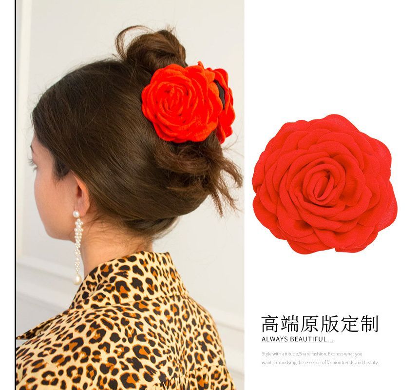 Floral Fabric Hair Clamp (various designs)