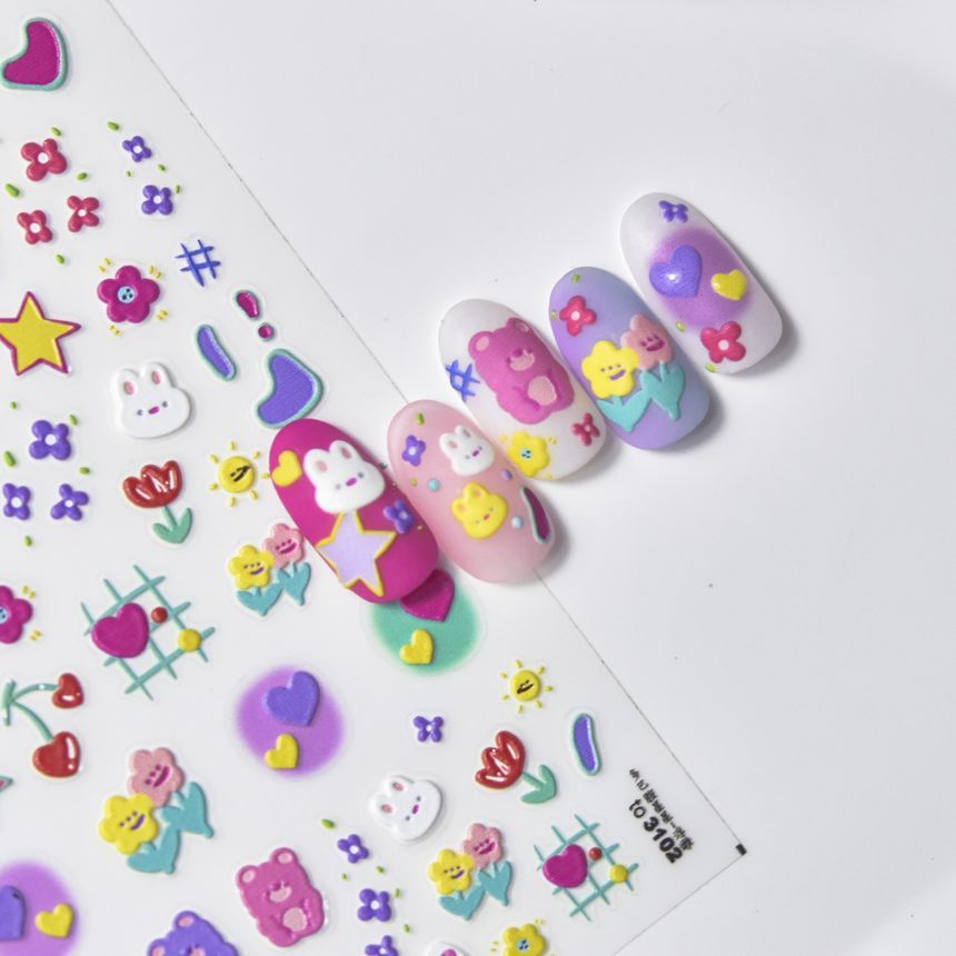 Cartoon Nail Art Stickers (various designs)