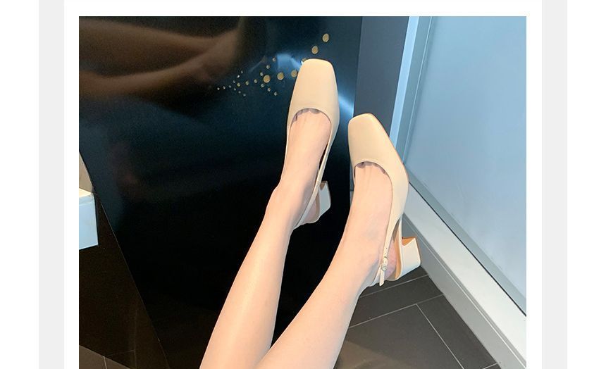 Block Heel Slingback Sandals