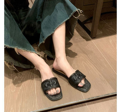 Buckled Slide Sandals