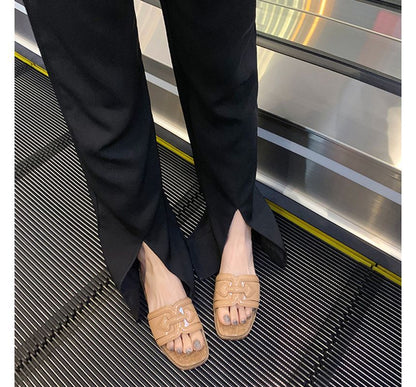 Buckled Slide Sandals