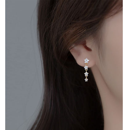 Star Rhinestone Dangle Earring