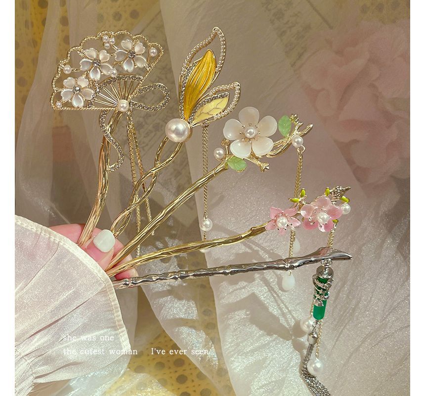 Floral Acrylic Alloy Hair Stick