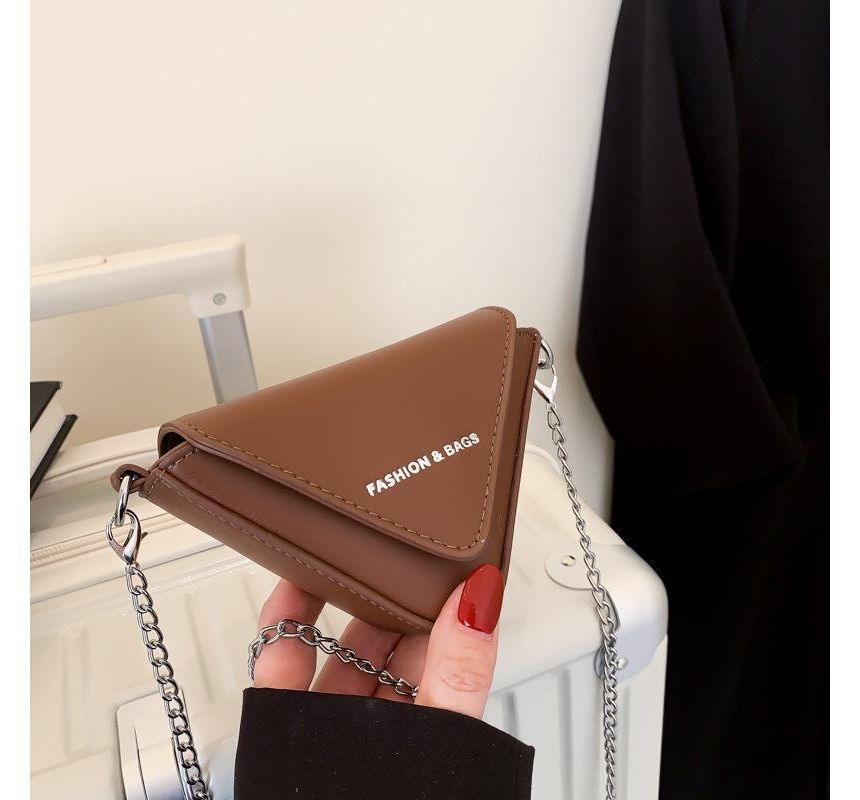 Chain Strap Triangle Crossbody Bag