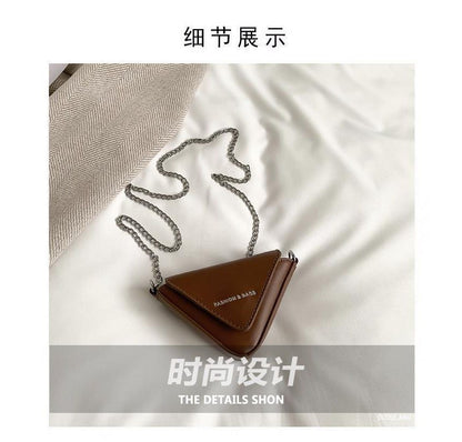 Chain Strap Triangle Crossbody Bag
