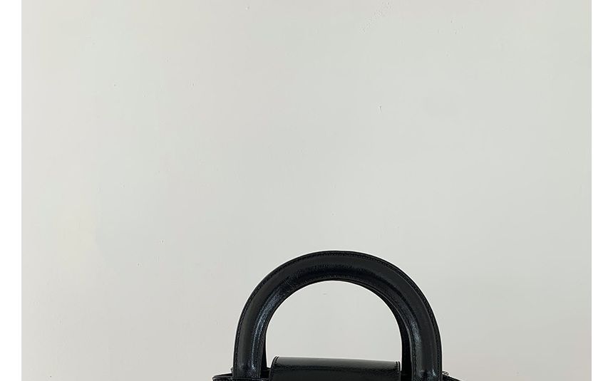 Heart Lock Faux Leather Handbag