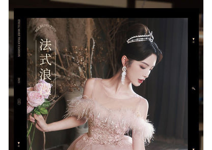 Evening Gown A-Line Mesh Fluffy