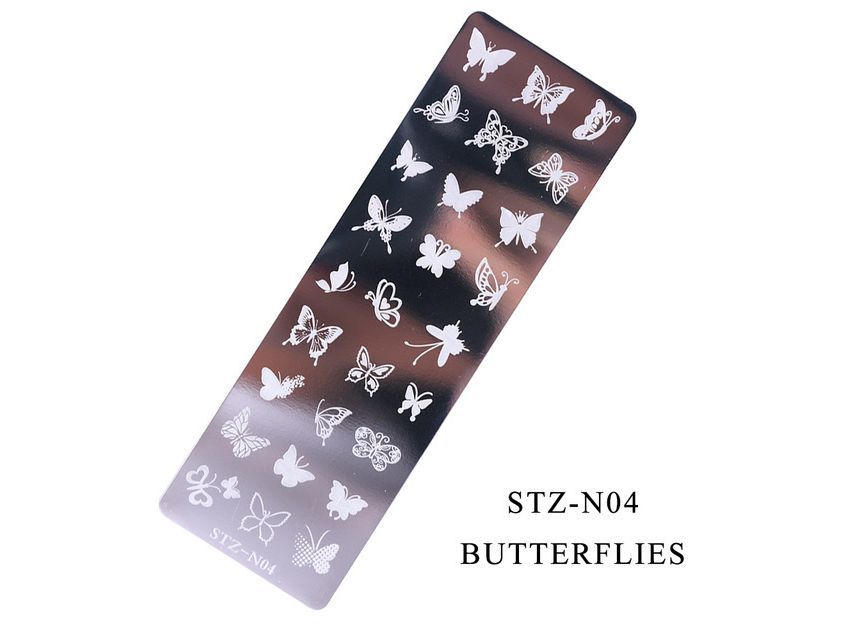 Stainless Steel Nail Art Stamping Plate (various designs)