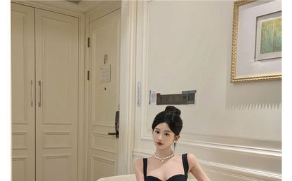 Sweetheart Neck Sleeveless Slit Sheath Maxi Dress