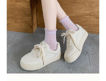 Plain Frill Short Socks Set