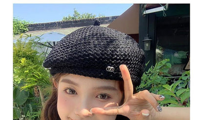 Eyelet Beret Hat