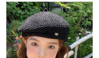 Eyelet Beret Hat