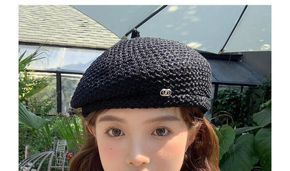 Eyelet Beret Hat