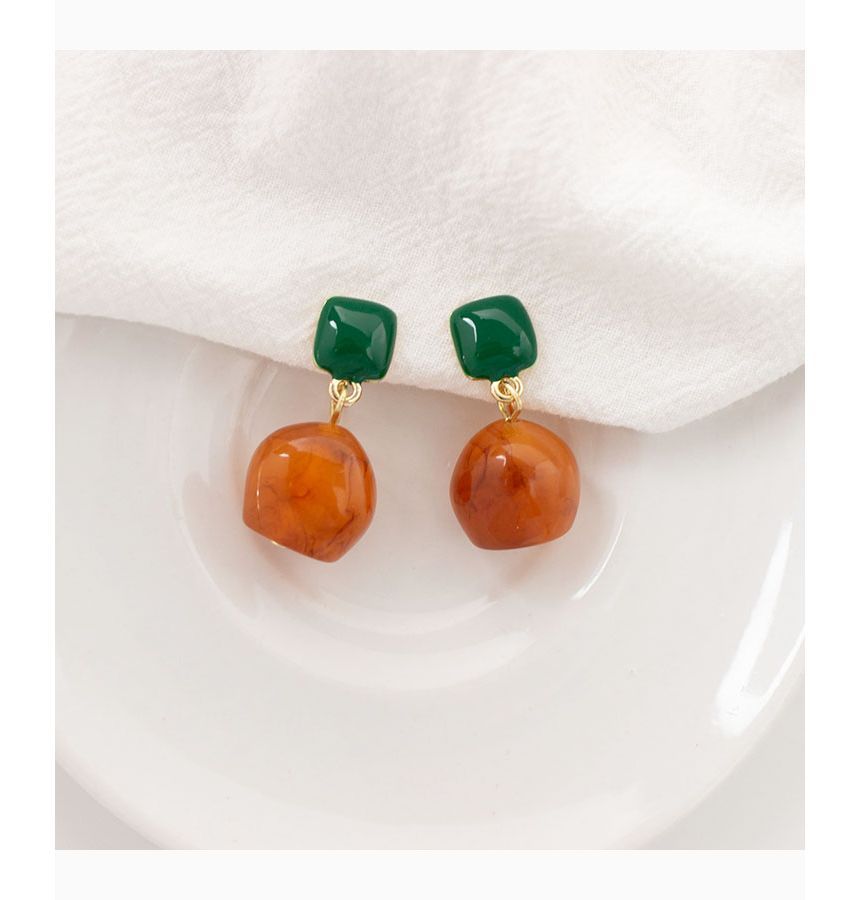 Geometric Drop Earring / Clip On Earring