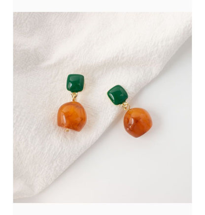 Geometric Drop Earring / Clip On Earring