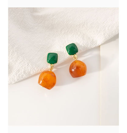 Geometric Drop Earring / Clip On Earring