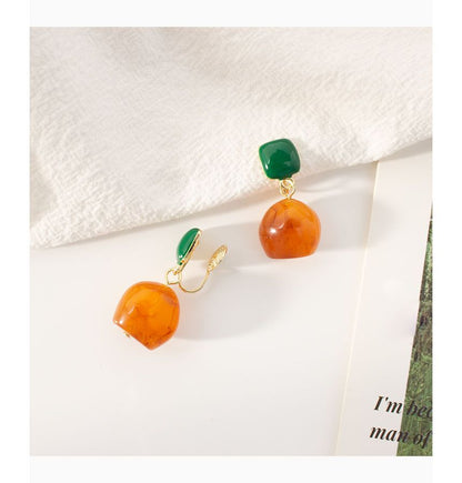 Geometric Drop Earring / Clip On Earring