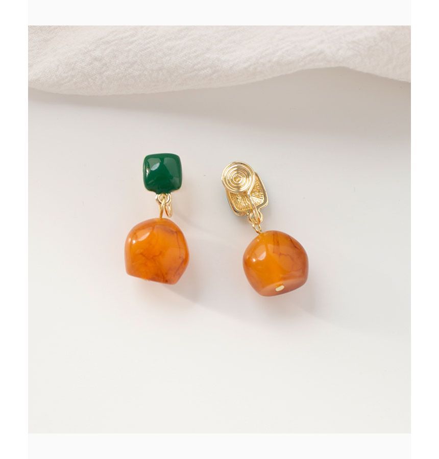 Geometric Drop Earring / Clip On Earring