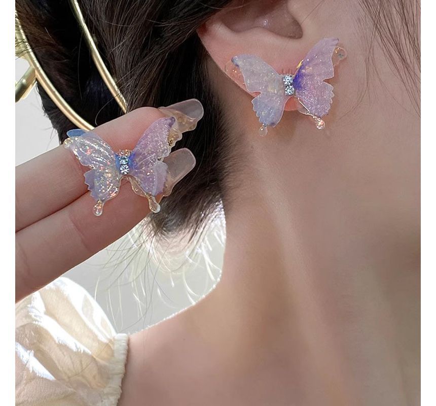 Butterfly Stud Earring