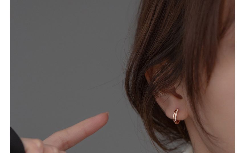 Rhinestone Hoop Earring