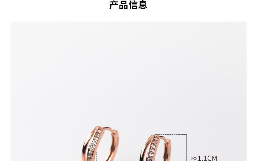 Rhinestone Hoop Earring