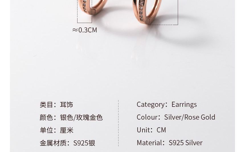 Rhinestone Hoop Earring