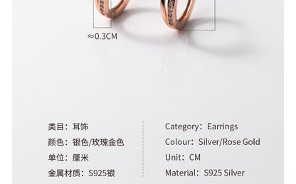 Rhinestone Hoop Earring