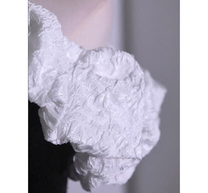 A-Line Shoulder Tube Tone Evening Ruffle Sequin Gown Off Two Short-Sleeve Bow