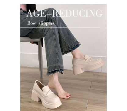 Heel Loafers Chunky Platform