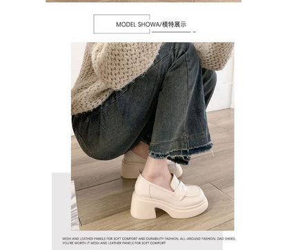 Heel Loafers Chunky Platform