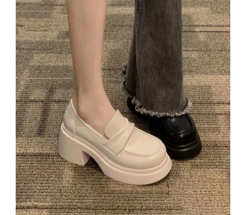 Heel Loafers Chunky Platform