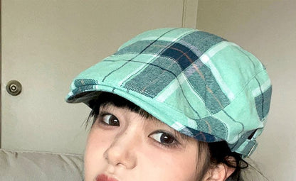 Plaid Flat Cap