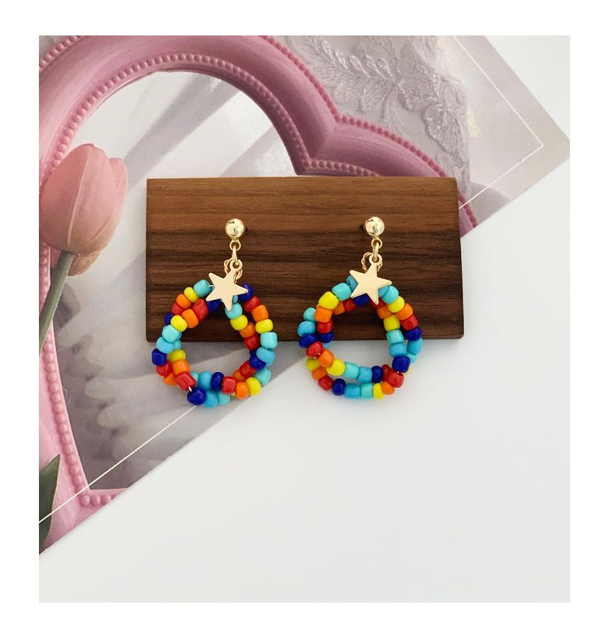 Bead Alloy Dangle Earring