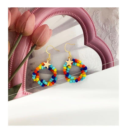 Bead Alloy Dangle Earring