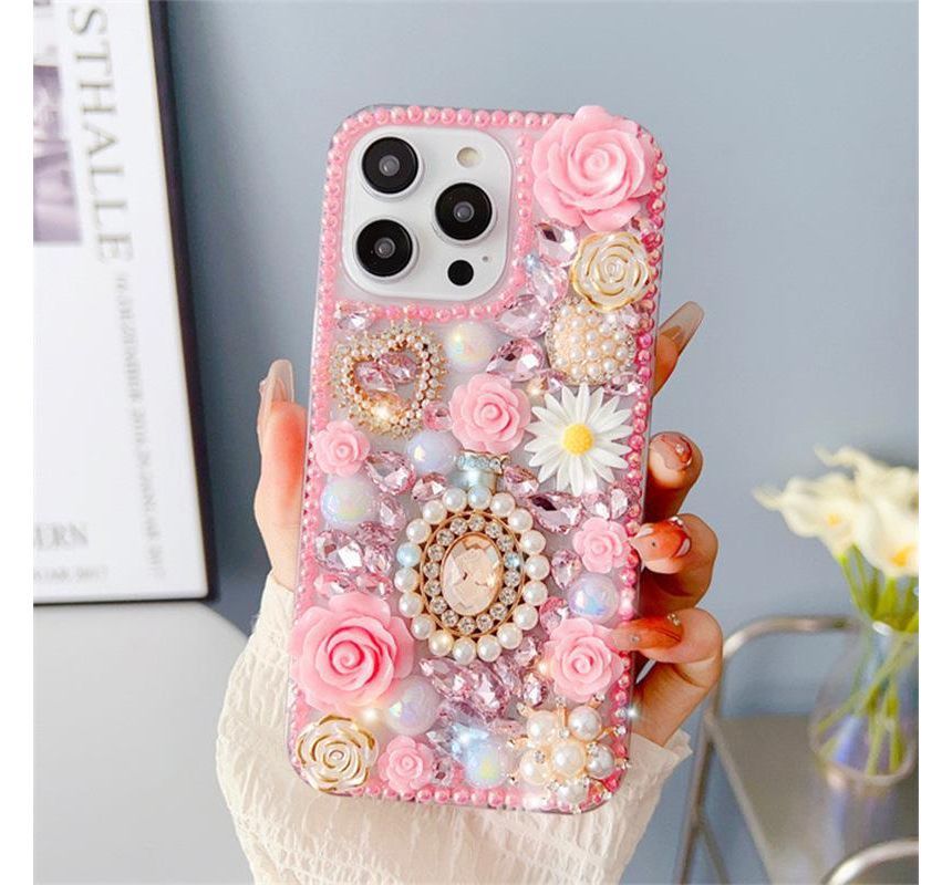 Floral Phone Case - iPhone 14 Pro Max / 14 Pro / 14 Max / 14 / 13 Pro Max / 13 Pro / 13 / 13 mini / 12 Pro Max / 12 Pro / 12 / 12 mini / 11 Pro Max / 11 Pro / 11 / SE / XS Max / XS / XR / X / 8 / 8 Plus / 7 / 7 Plus