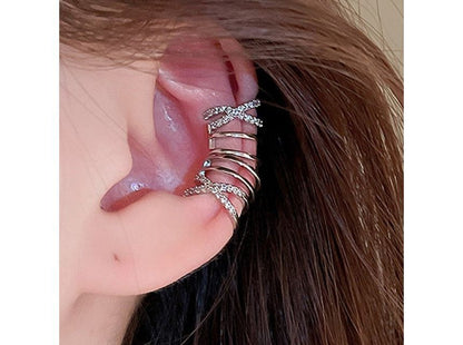 Layered Alloy Cuff Earring