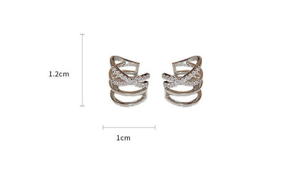 Layered Alloy Cuff Earring