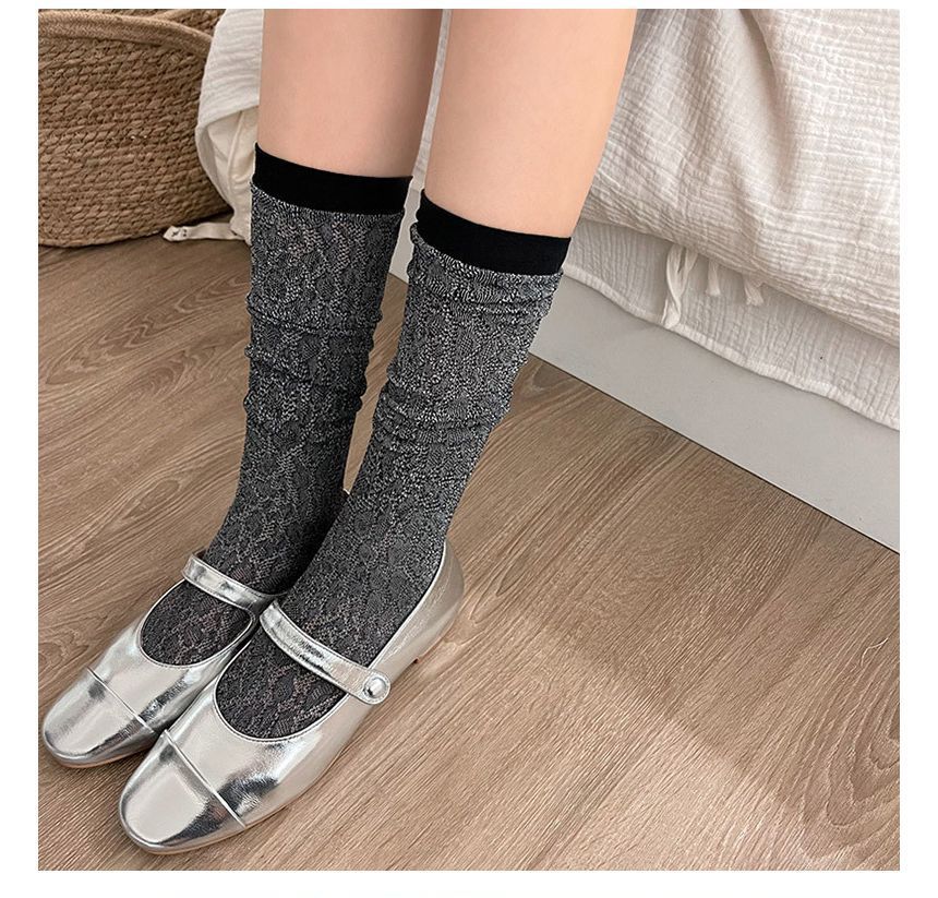 Contrast Trim Socks