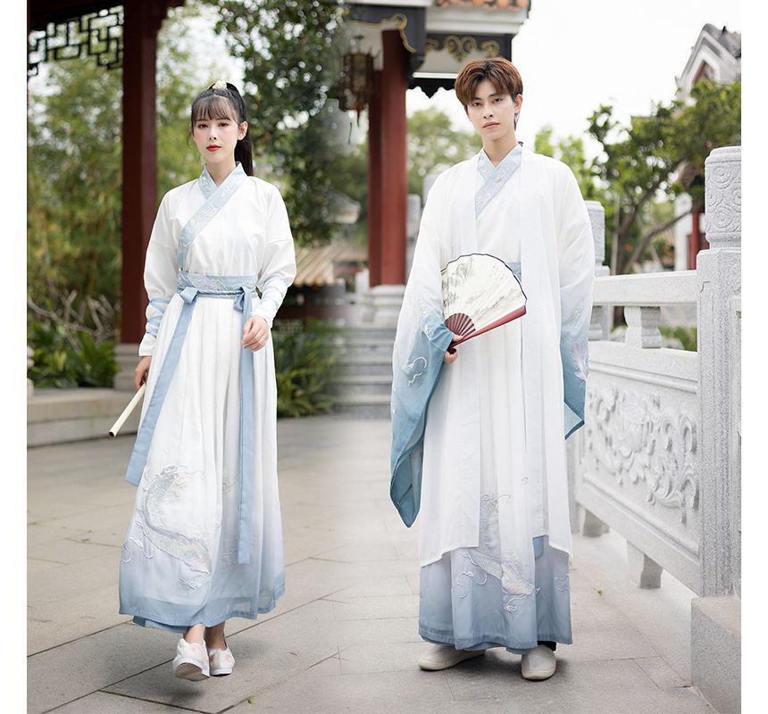 Dragon Embroidered Hanfu Jacket / Long