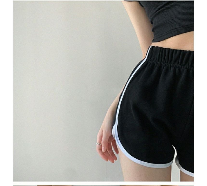 Elastic Waist Piped Shorts