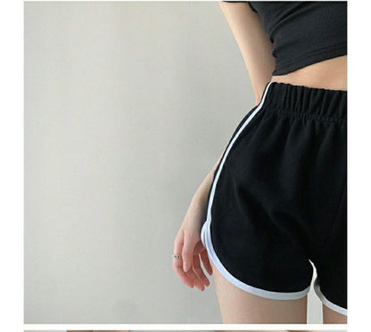 Elastic Waist Piped Shorts