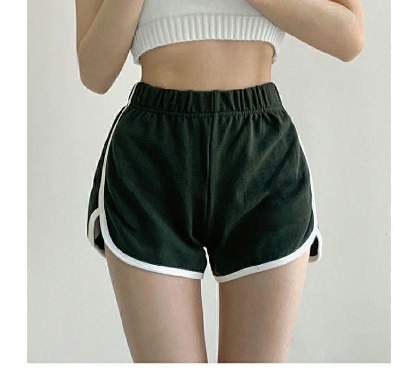 Elastic Waist Piped Shorts