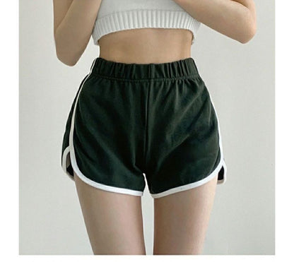 Elastic Waist Piped Shorts